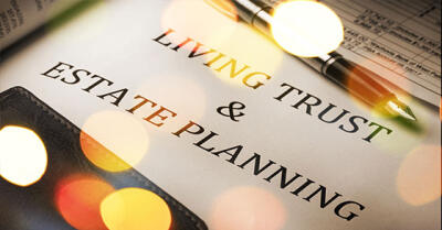 Document that says "Living Trust & Estate Planning"